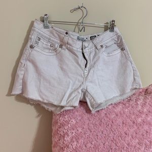White Miss Me shorts